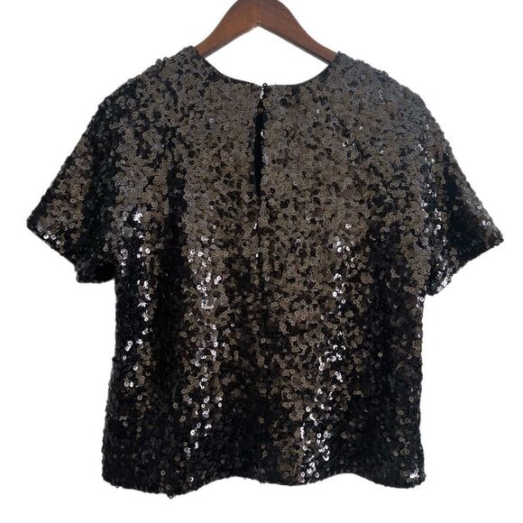 Banana Republic Alina Short Sleeve Cropped Sequin Top - Picture 3 of 6